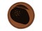 Mango Fruit Solid Round Iron-On Engraved Faux Leather Patch Applique - 2.5"